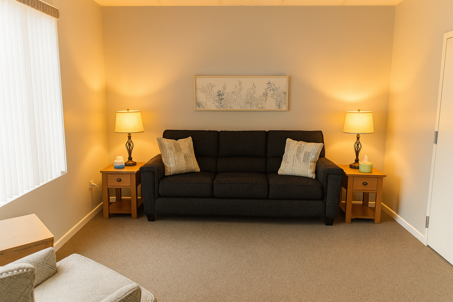 Comfortable in-person counseling setup