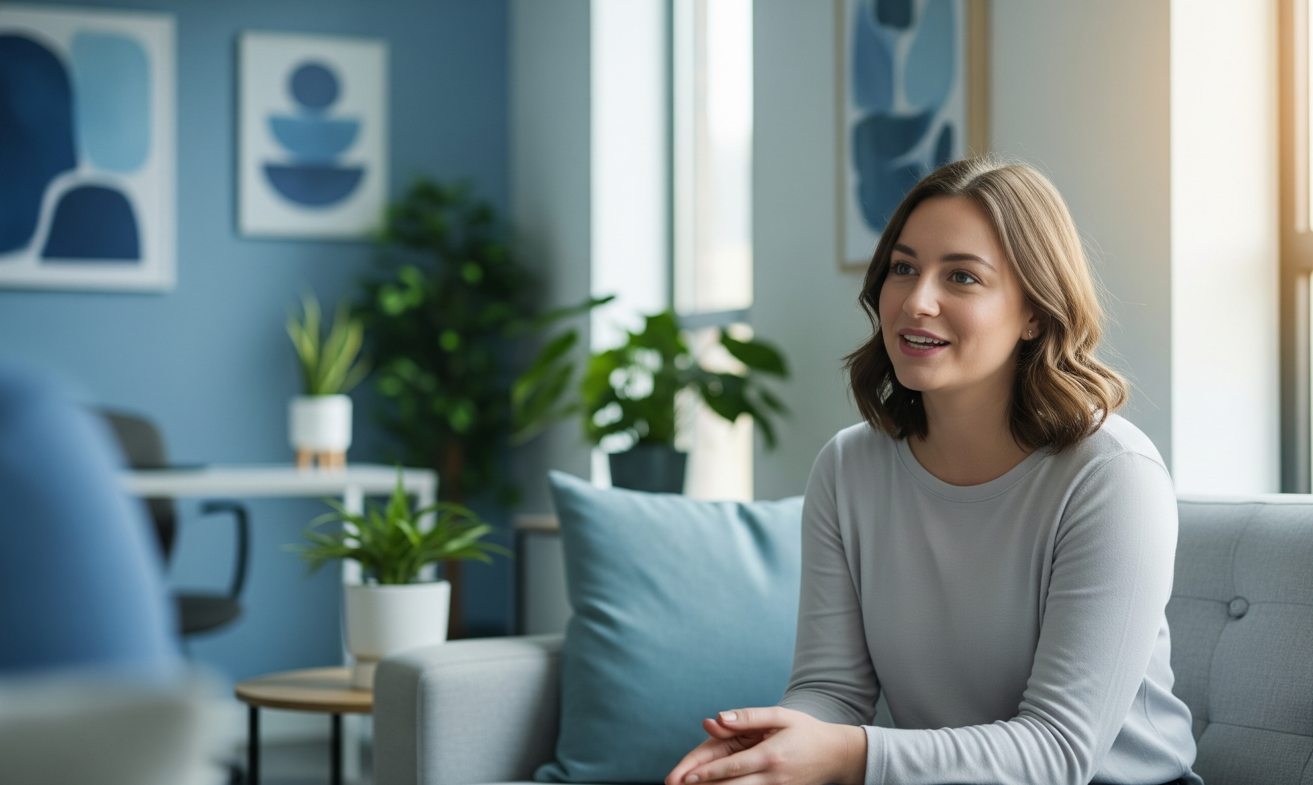 Teen in counseling session